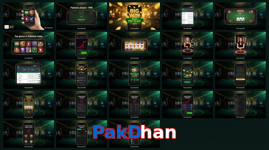 Main screen of PakDhan bet page for PK players